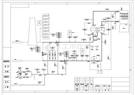 某火电脱硫烟气cad设计系统图脱硫系统图土木在线