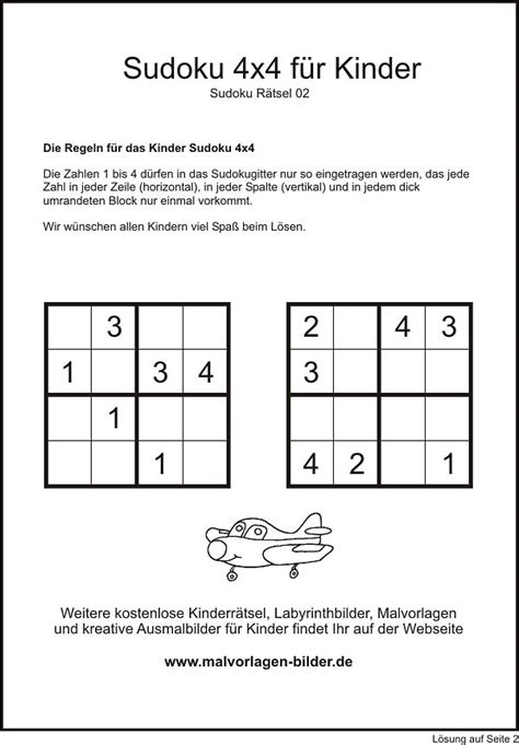 Kinder Sudoku Zum Ausdrucken