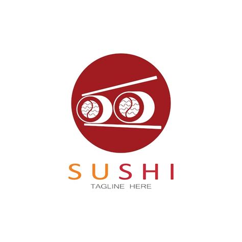 Sushi Logo Templatevector Icon Style Illustration Bar Or Shop