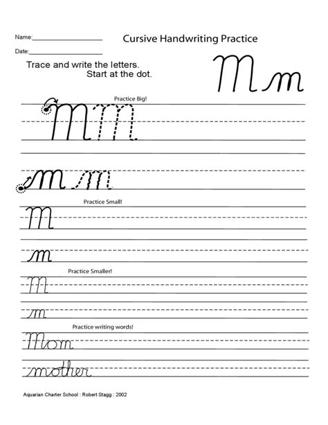 Cursive Handwriting Practice Free Download