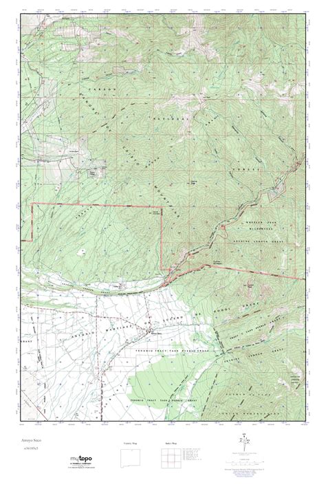 Mytopo Arroyo Seco New Mexico Usgs Quad Topo Map