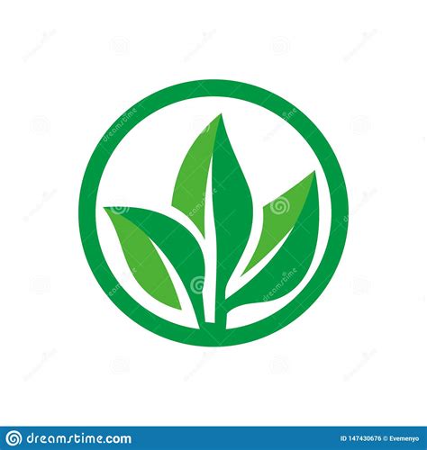 Logotipo Del Icono Verde Del Vector Del Elemento De La Naturaleza De La