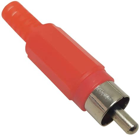 Plug Rca Macho Vermelho Importado Audio E Vídeo Adaptadores