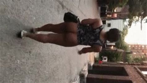 Public Exposure Amber Sky Takes A Naked Walk With Dildo Amber Sky