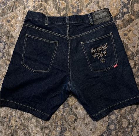 Stussy Embroidered Stussy Jean Shorts Grailed