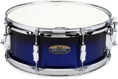 Pearl Decade Maple Snare Drum X Inch Gloss Kobalt Fade