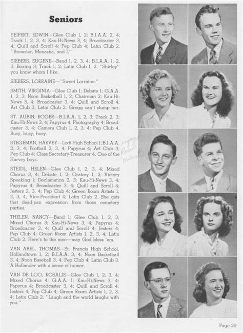 70th Reunion A Picture Of Every Kaukauna High School Graduate From