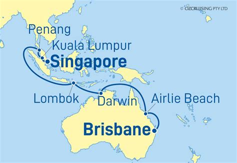 16 Night Brisbane To Singapore Cruise On The Crown Princess Pc25 3516b