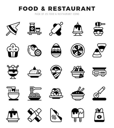 Premium Vector Set Of Lineal Filled Food And Restaurant Icons Lineal Filled Art Icon Vector