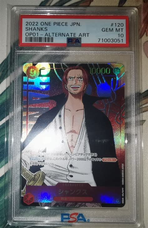 PSA 10 One Piece Romance Dawn Shanks OP01 120 SEC Alternate Art