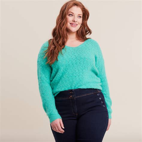 Pull Manches Longues Col En V Vert Meraude Femme Br Al