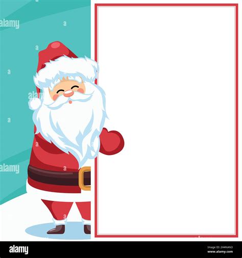 Merry Christmas Card Design With Santa Claus For Dedication With Blank