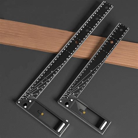 Right Angle Ruler For Woodworking 45 90 Degree Hole Angle Measuremen