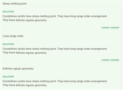 Explain the properties of crystalline solids