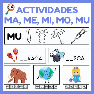 Actividades Sílabas MA ME MI MO MU Educamundo Recursos Educativos