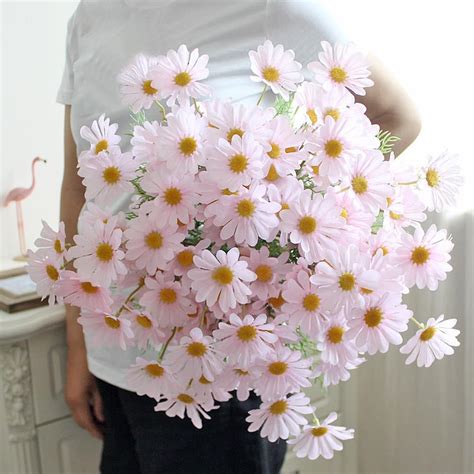 Amazon Eowqpy Artificial Flowers Pcs Artificial Daisies Flowers