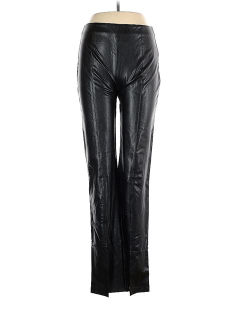 Amanda Uprichard Solid Black Faux Leather Pants Size M 73 Off ThredUP