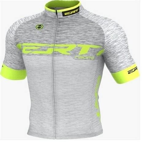 Camisa De Ciclismo Elite Ert Racing Prata Slim Fit Mtb Speed Ciclismo