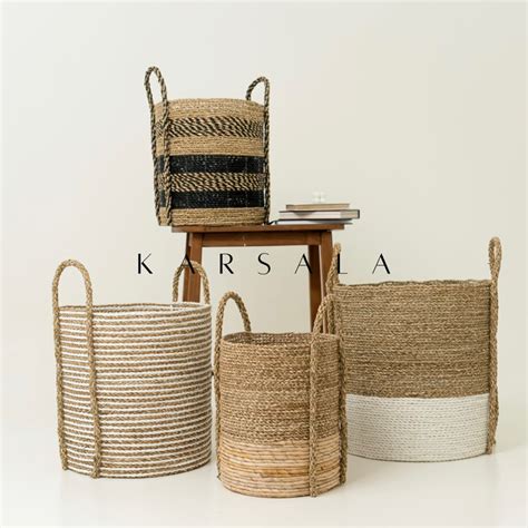 Jual Karsala Widuri Basket Keranjang Laundry Anyaman Seagrass