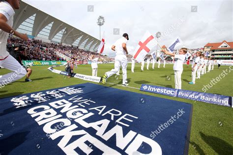 Englands Alastair Cook Captain Leads Out Editorial Stock Photo Stock