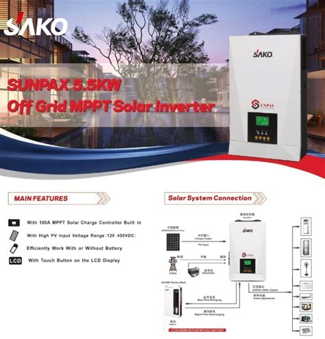 Sako Sunpax Tam Sinüs Akıllı 48v 5 5kw 450 500vdc Toggo Enerji Güneş Enerjisi Güneş Paneli