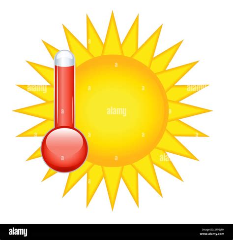 sunny weather climate summer temperature thermometer hot high ...