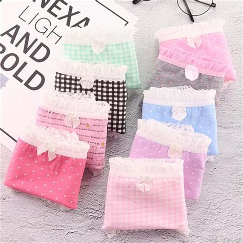 2019 New 4pcslot Cute Girl Panties Underwear Briefs Cotton Lingerie Soft Comfortable Panty Twy