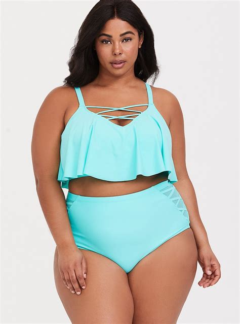 Mint Strappy Flounce Bikini Top Flounce Bikini Top Flounce Bikini