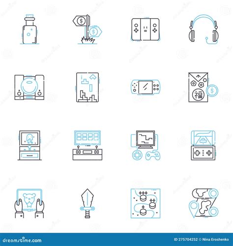 Performance Tracking Linear Icons Set Analytics Metrics Evaluations