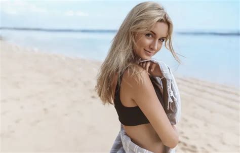 Wallpaper Girl Beach Beautiful Model Blonde For Mobile And Desktop