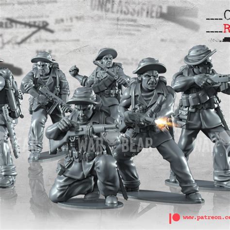 3D Printable WWII US Merill S Marauders By BattleCat Miniatures