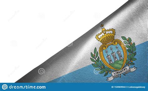 Lado Derecho De La Bandera De San Marino Con El Espacio En Blanco De La