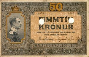 Banknote Kr Nur Iceland Laws Of And