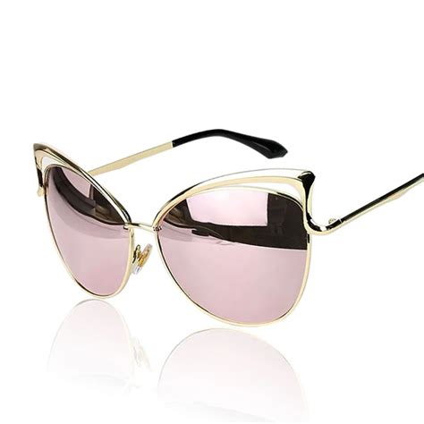 Sexy Promi Weiblich Cat Eye Sonnenbrille Vintage Frauen Höhlen