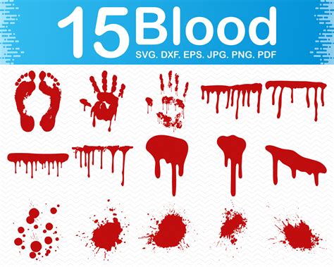 Blood Svg Blood Drip Svg Blood Splatter Svg Halloween Svg Etsy