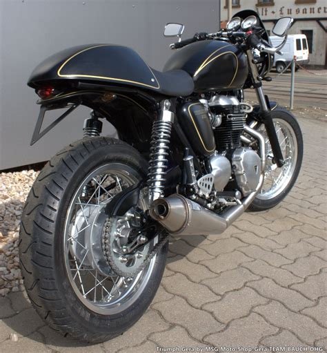 Umgebautes Motorrad Triumph Thruxton Von Msg Moto Shop Gera Team Bauch