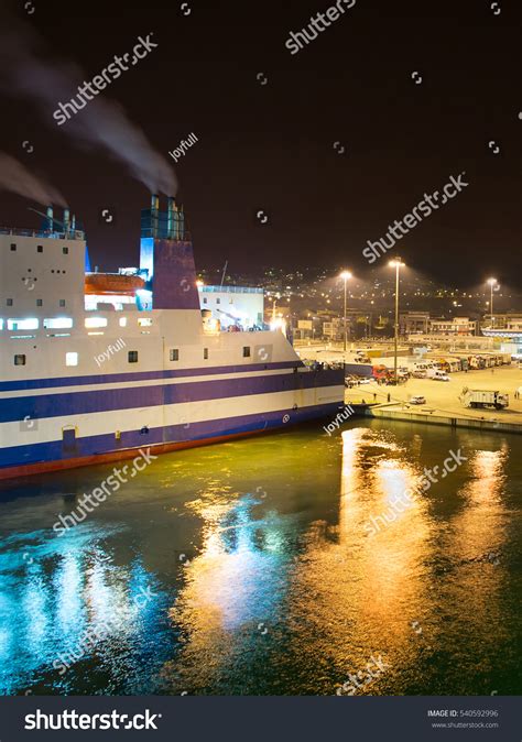 Ferry Port Night During Loading Boarding Stock Photo 540592996 ...