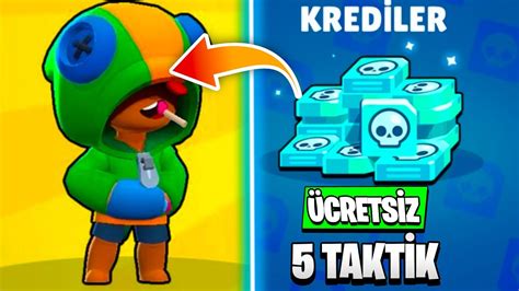 ÜCRETSİZ EFSANEVİ KARAKTER ve KREDİ ALMAK İÇİN 5 TAKTİK Brawl Stars