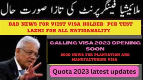 Malaysia 2023 Calling Visa Latest Updates New Covid Sop S For Visit