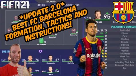 UPDATE 2 0 FIFA 21 BEST FC BARCELONA Formation Tactics And