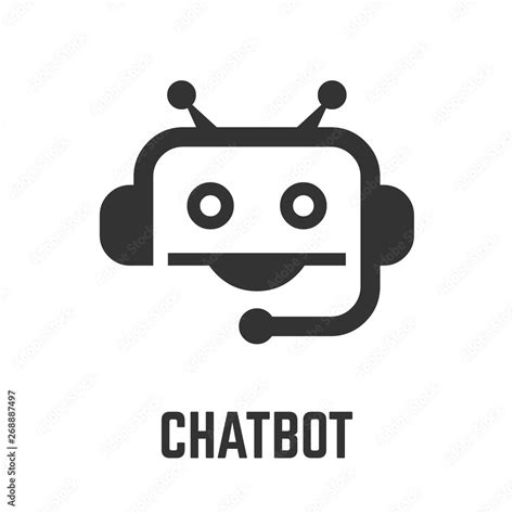 Chatbot Icon With Virtual Support Service Bot Or Online Artificial Intelligence Robot Assistant