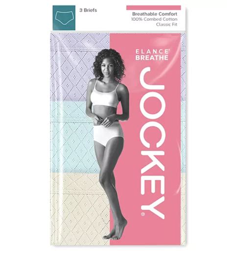 Women Jockey 3 Pack Briefs SHEER NUDE ASST Breathe Comfort Jockey