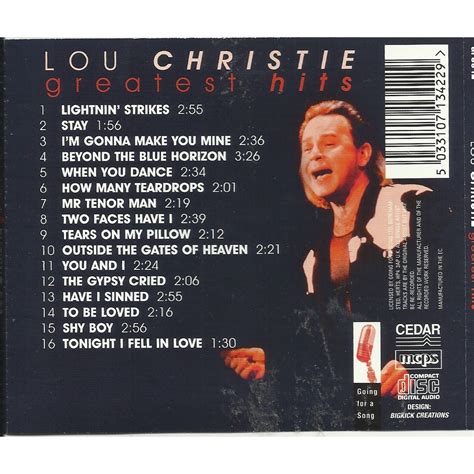 Greatest Hits 16 Tracks By Lou Christie Cd With Libertemusic Ref