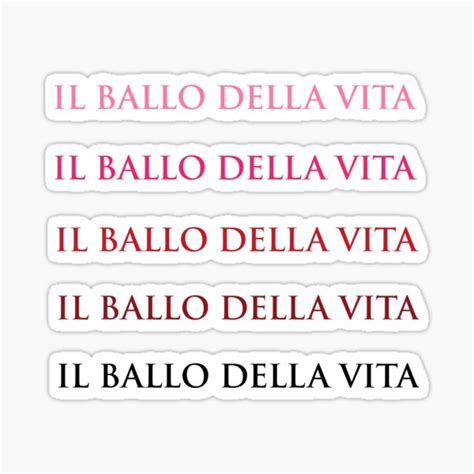 Il Ballo Della Vita Sticker By Liluna Redbubble