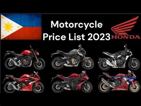 Honda Motorcycle Price List In The Philippines Complete And