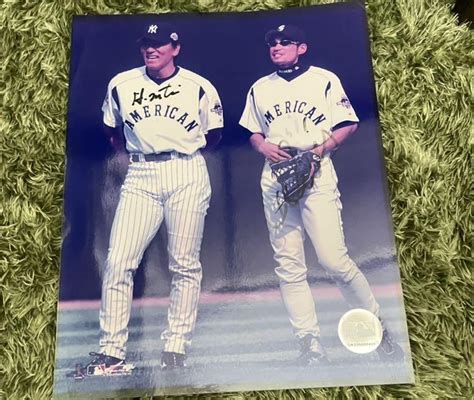 イチロー・松井秀喜 2003年mlbオールスター直筆サインフォト メルカリ