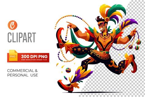 Mardi Gras parade dancer Clipart PNG (3136626)