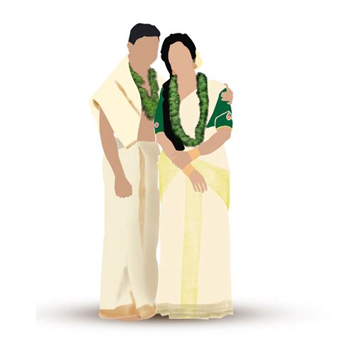 Kerala Indian Wedding Couple Outfits Traditional For Bride Groom