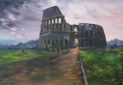 Coliseum Rome Painting By Jean Walker Fine Art America