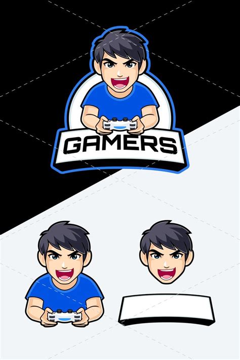 Gamer Boy Mascot Logo Cartoon Playing Stock Vector Royalty Free
